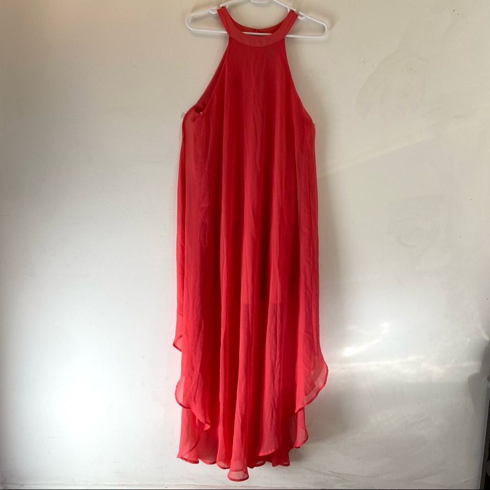 Flowey Coral Pink Summer Dress